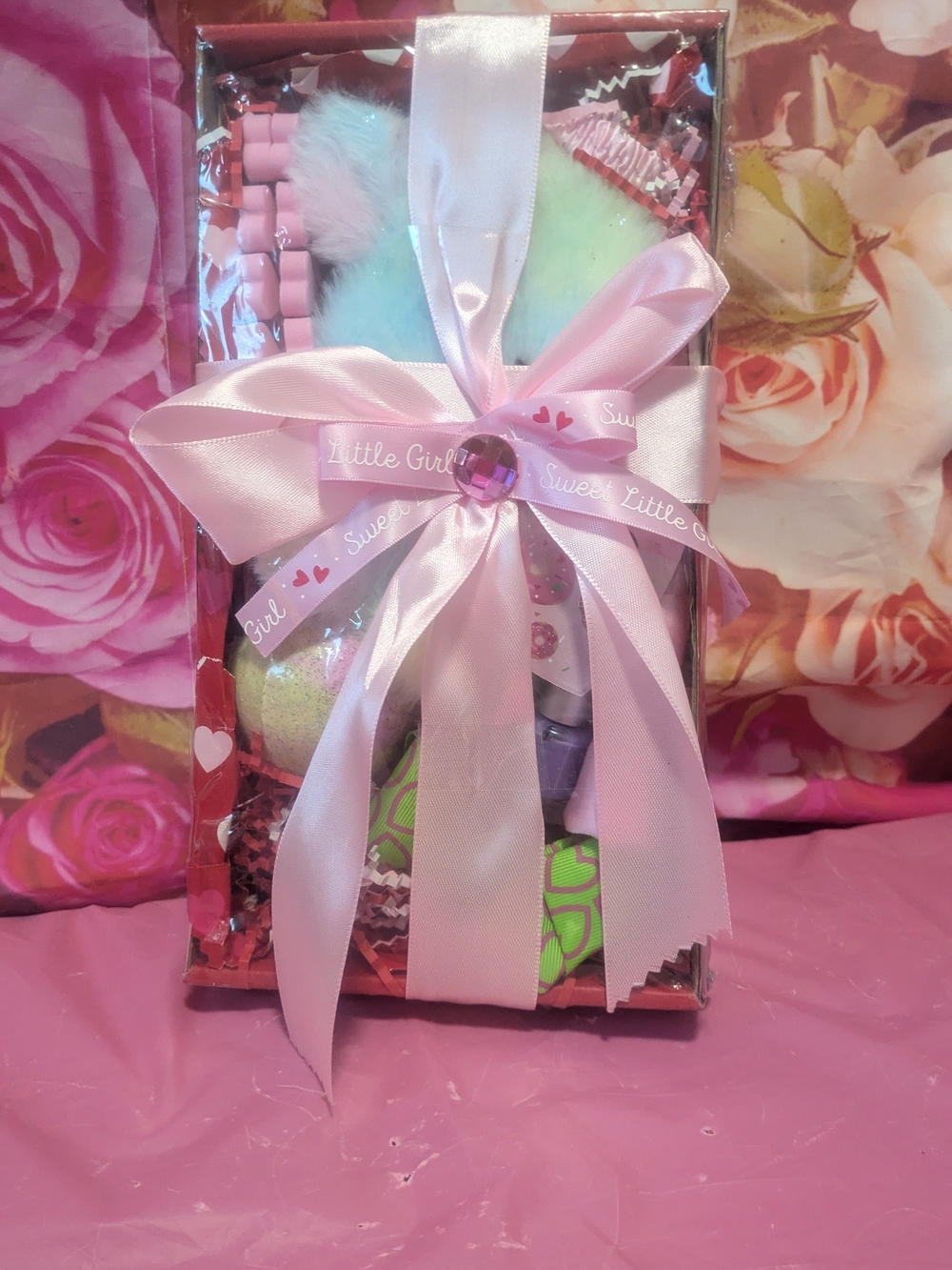Little Girl Pink Ribbon Bath & Body Gift Set